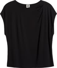 Anne Klein Ruched Cap Sleeve Top