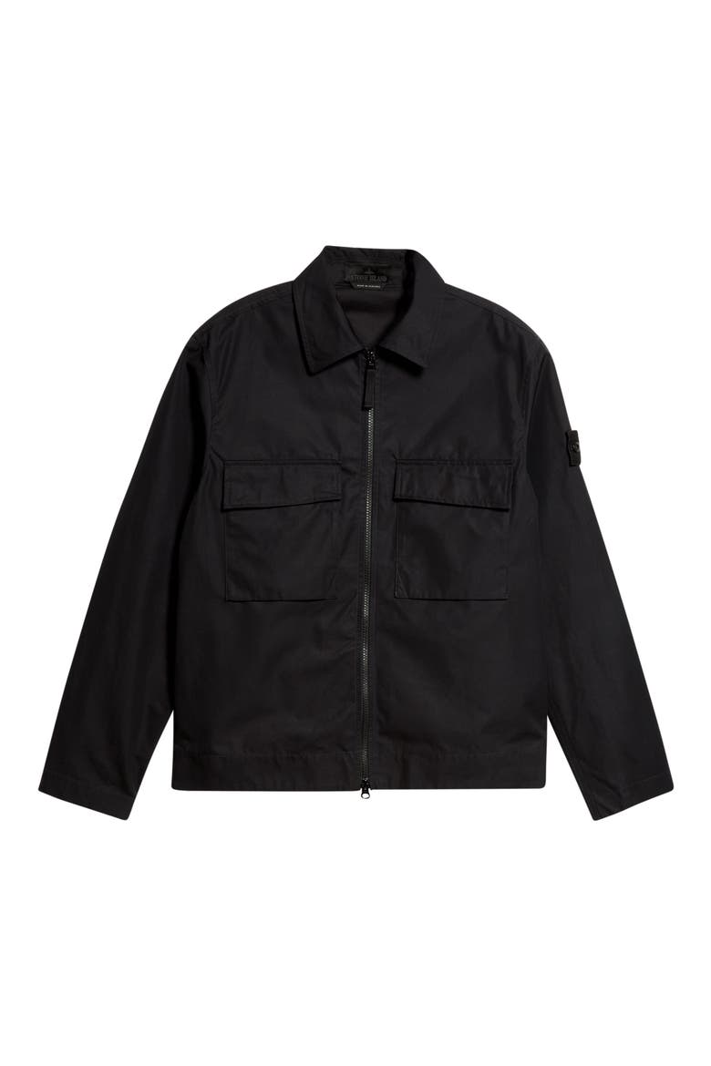 Cotton Overshirt, Alternate, color, V0029 BLACK