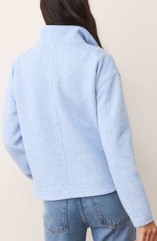Marine Layer Corbet Quilted Half-zip Sweatshirt In Blue