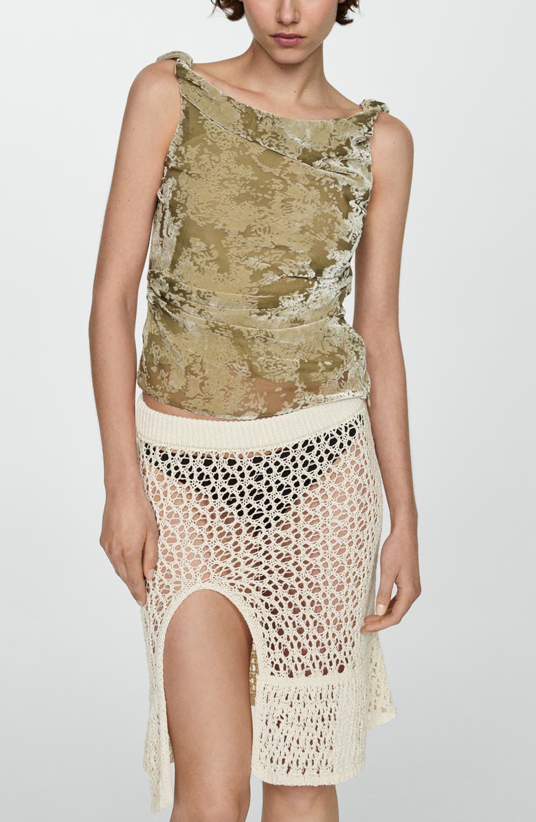 MANGO Open Stitch Cover-Up Skirt, Alternate, color,