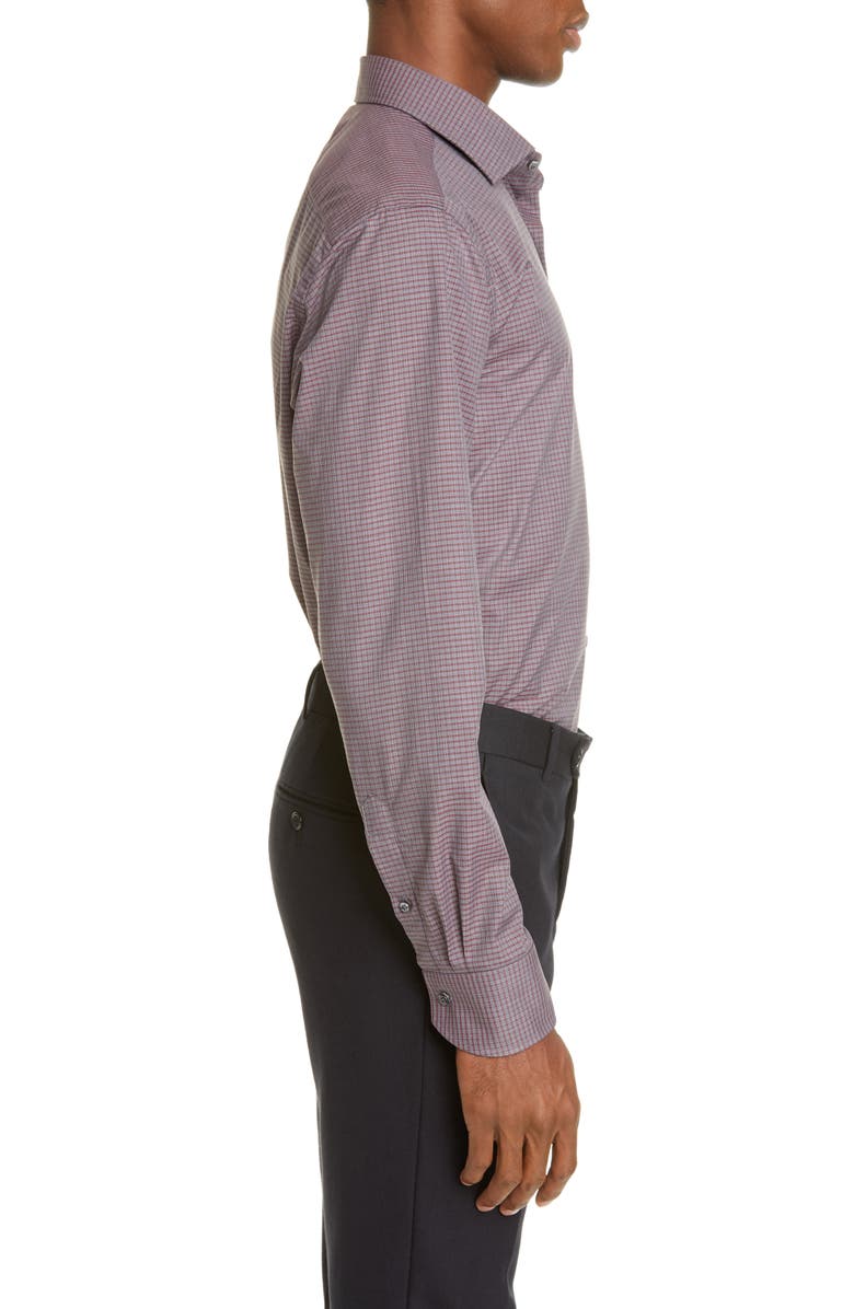 Canali Regular Fit Plaid Dress Shirt, Alternate, color,