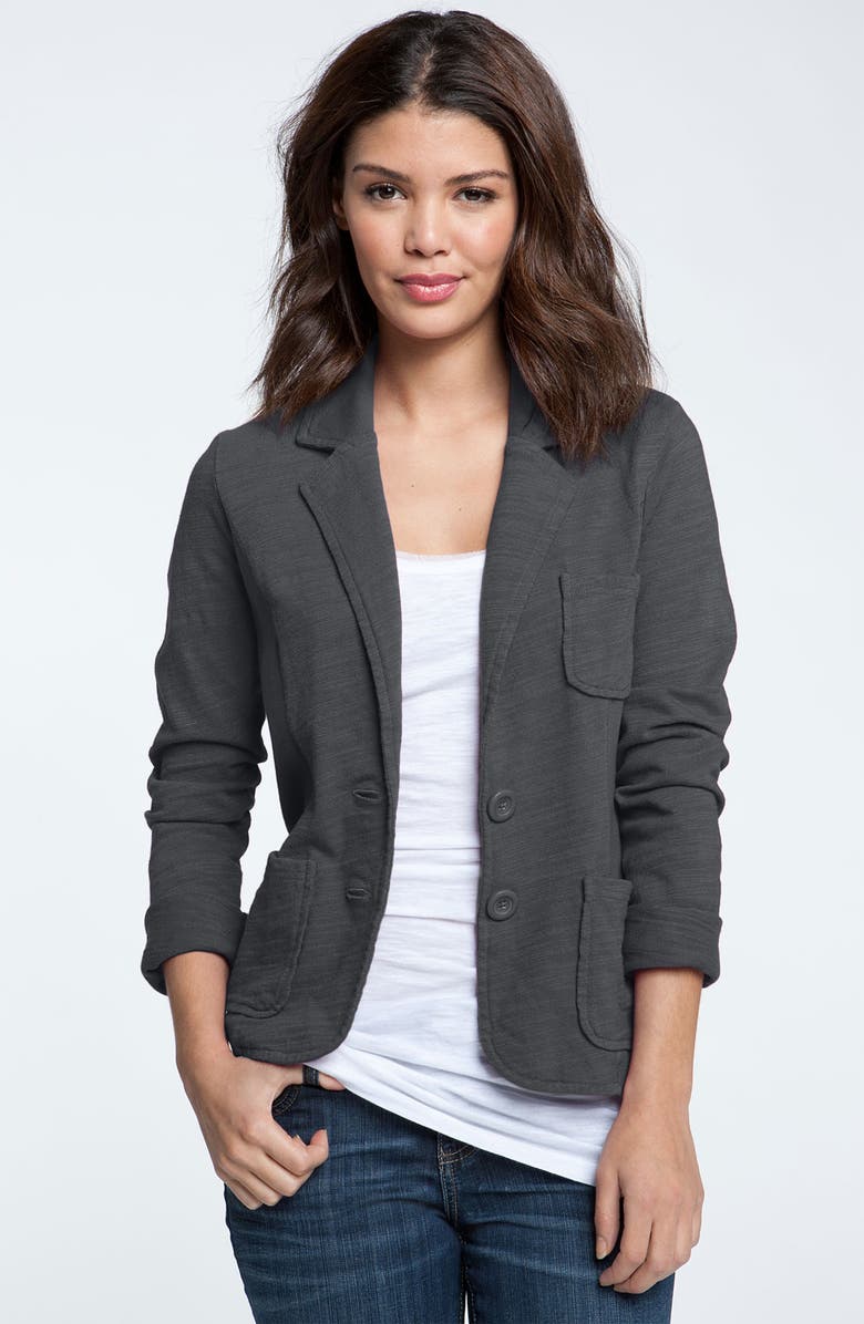 Caslon<sup>®</sup> Patch Pocket Knit Blazer, Main, color,
