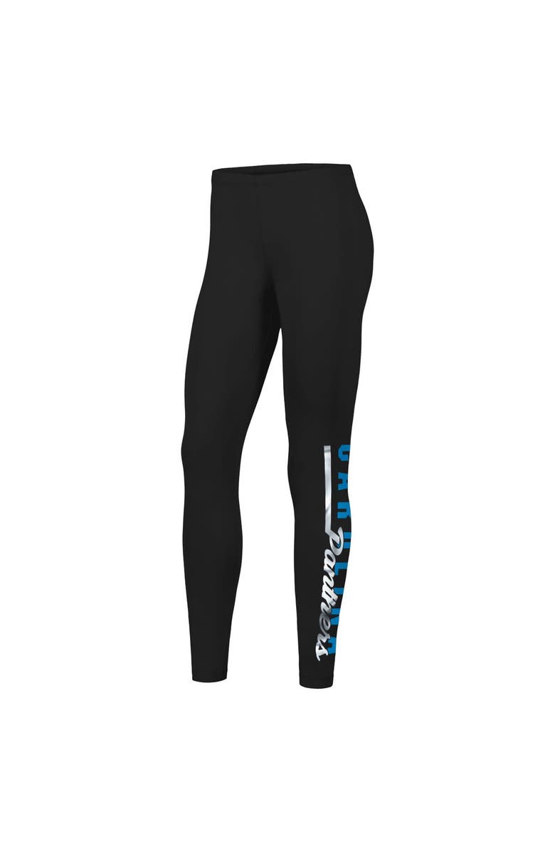 G-III 4HER BY CARL BANKS Women's G-III 4Her by Carl Banks Black Carolina Panthers 4th Down Leggings, Alternate, color,