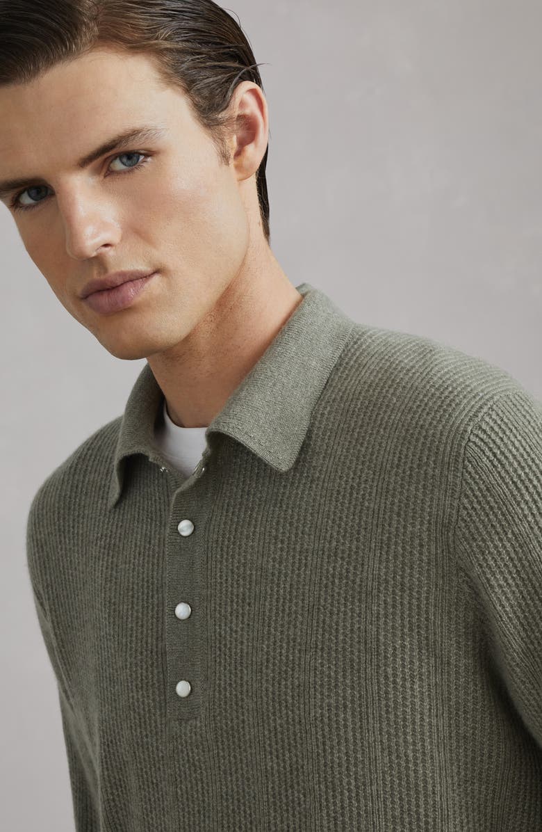 Brunello Cucinelli Cashmere knit polo, Alternate, color, 