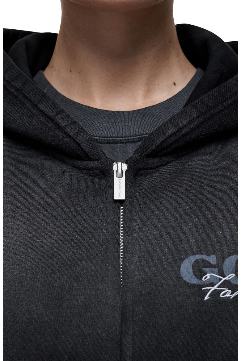 Alaska Black Zip Hoodie, Alternate, color, Black