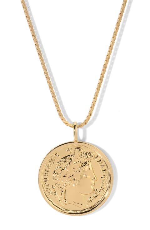 Paris Coin Pendant Necklace