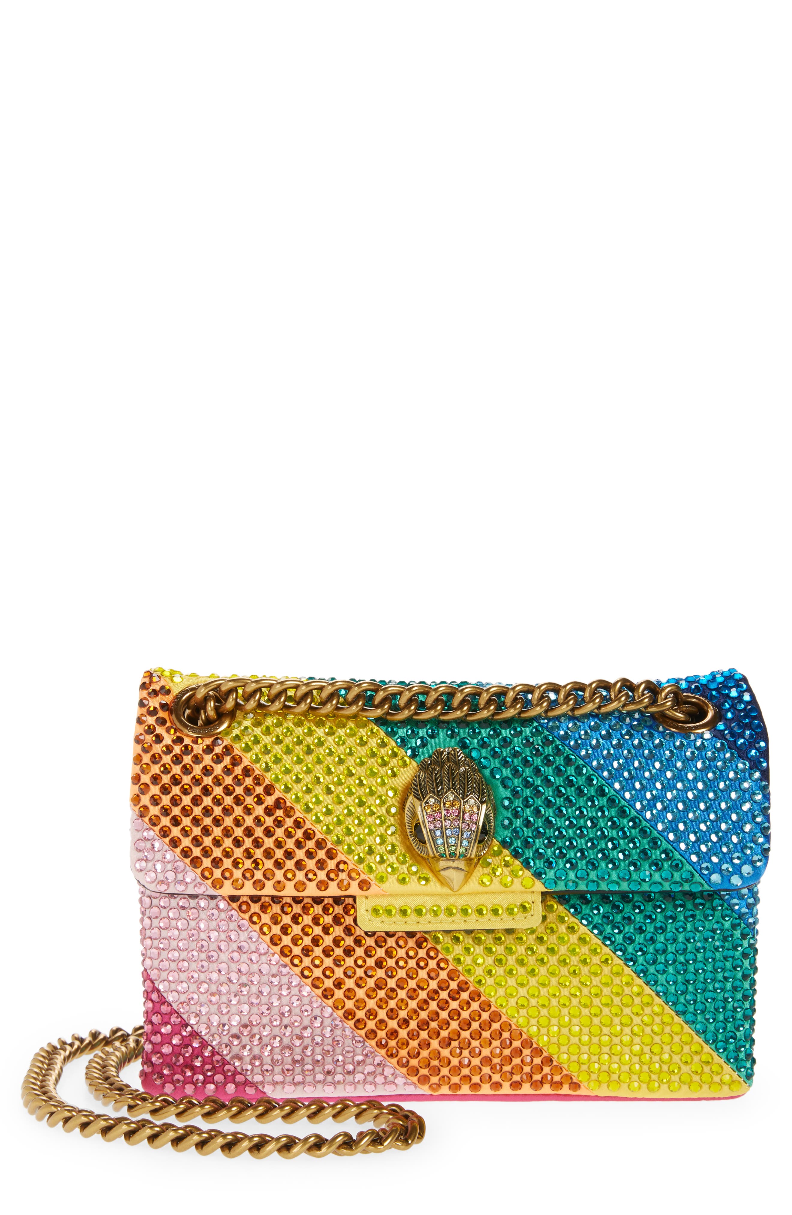 Kurt Geiger London Mini Kensington Crystal Shoulder Bag, Main, color, 