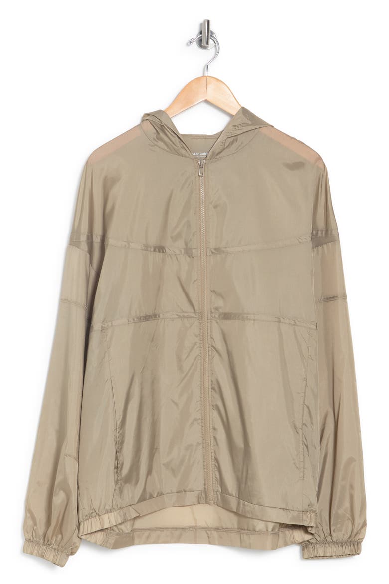 BELLA PLUS CANVAS Full Zip Windbreaker Jacket, Alternate, color, DRIFTWOOD