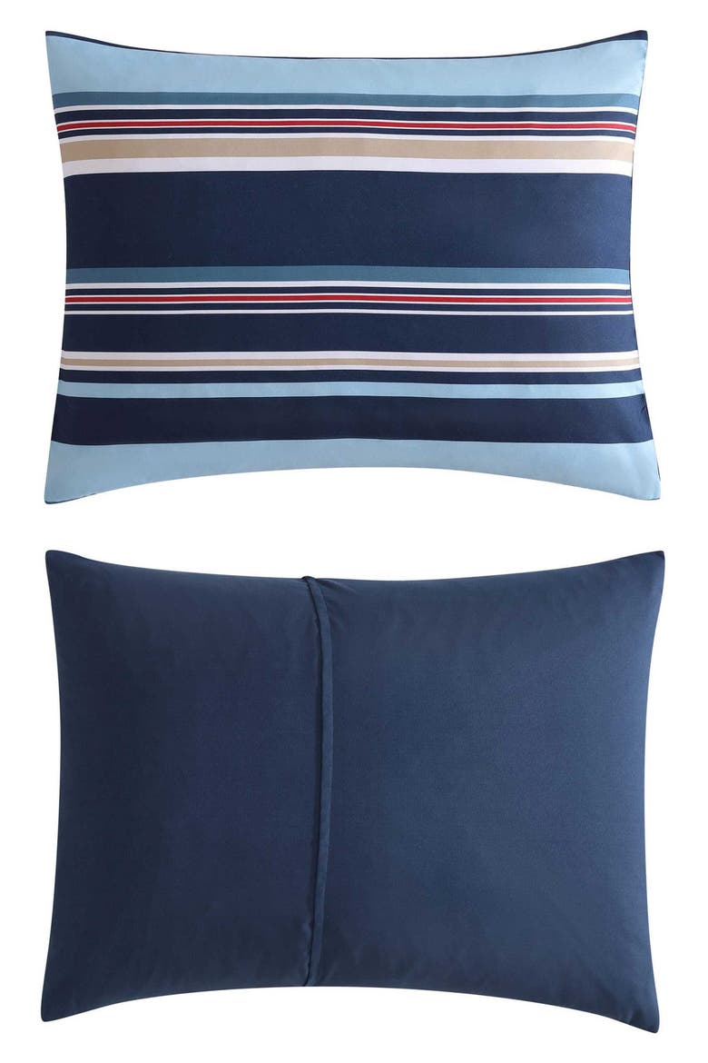 Colton Stripe Comforter Bonus Set, Main, color, CAPTAINS BLUE