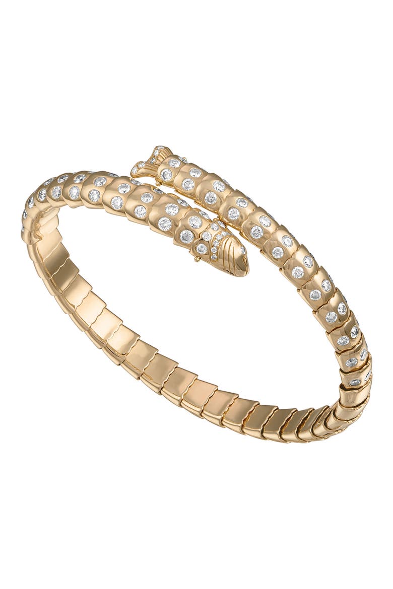 Swedish Fish Diamond Bypass Bracelet, Main, color, YELLOW GOLD