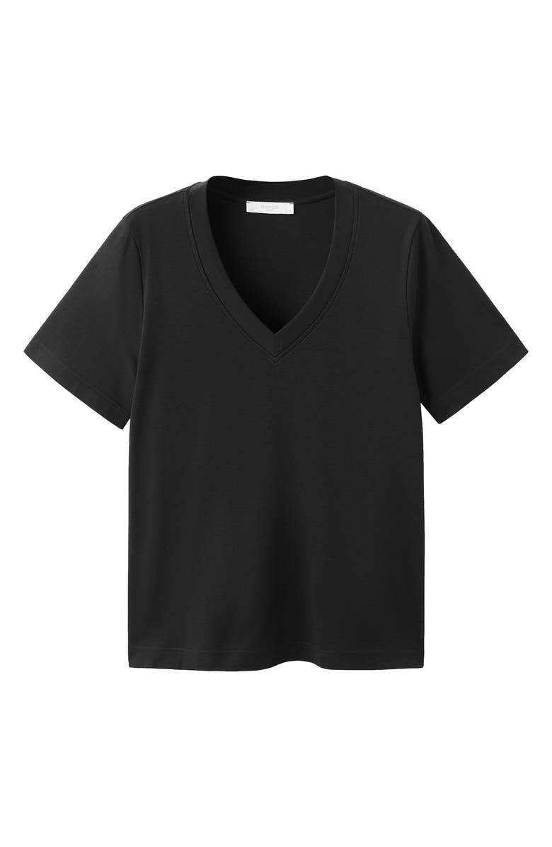 MANGO Cotton T-Shirt, Alternate, color, Black