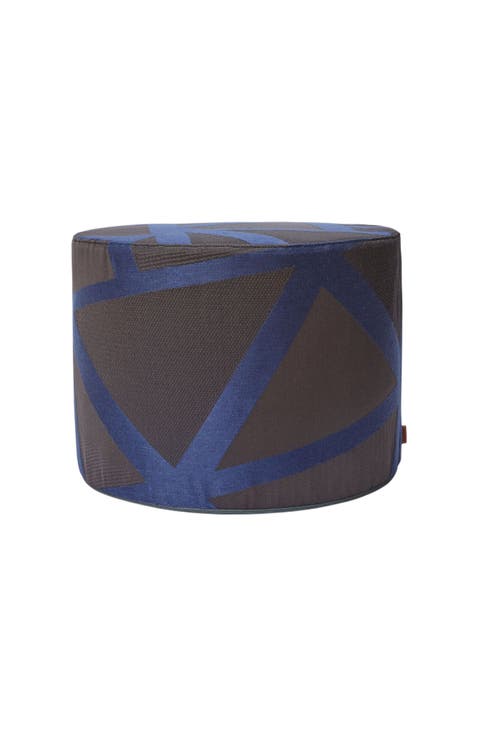 Nastri Relief 40x30 Cm Cylindrical Pouffe