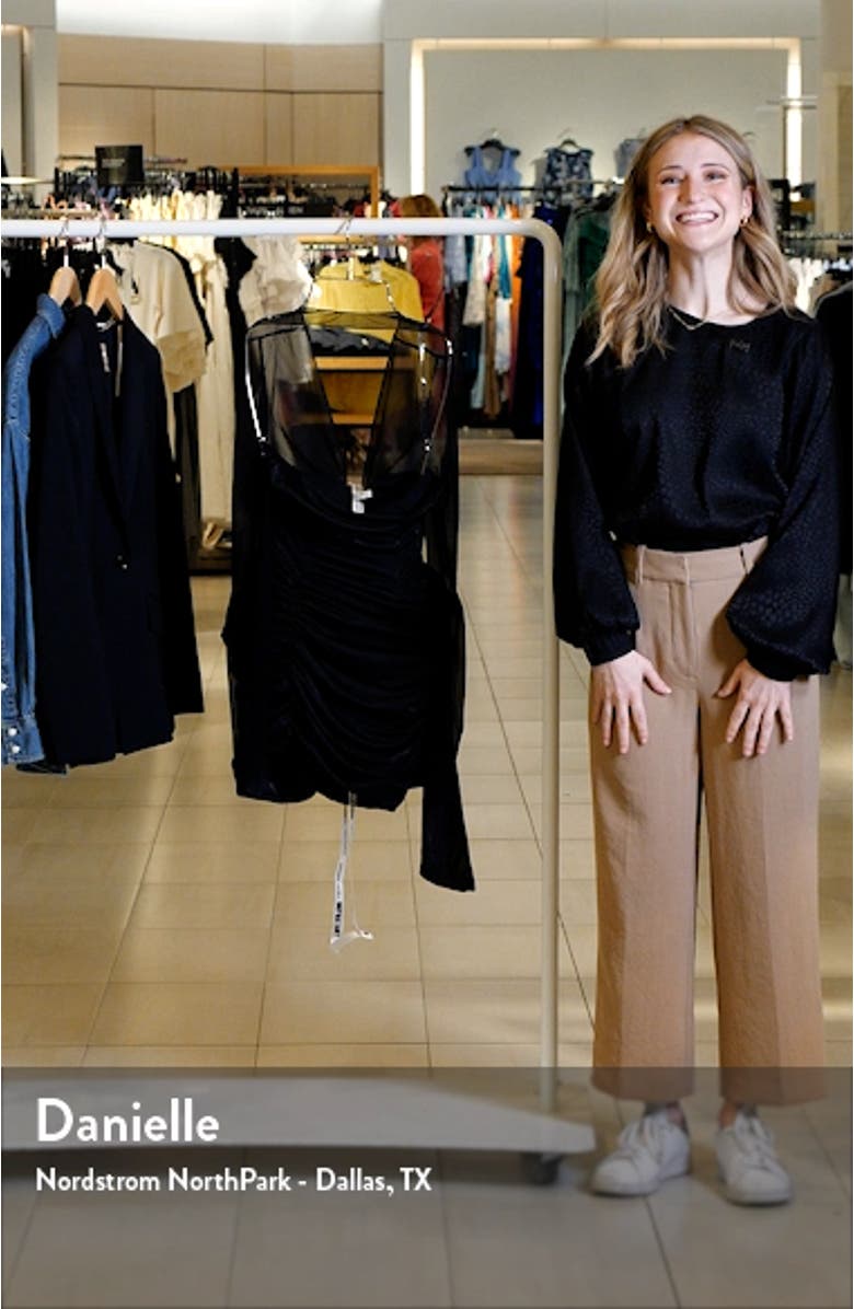 Ruched Side Draped Long Sleeve Minidress, sales video thumbnail