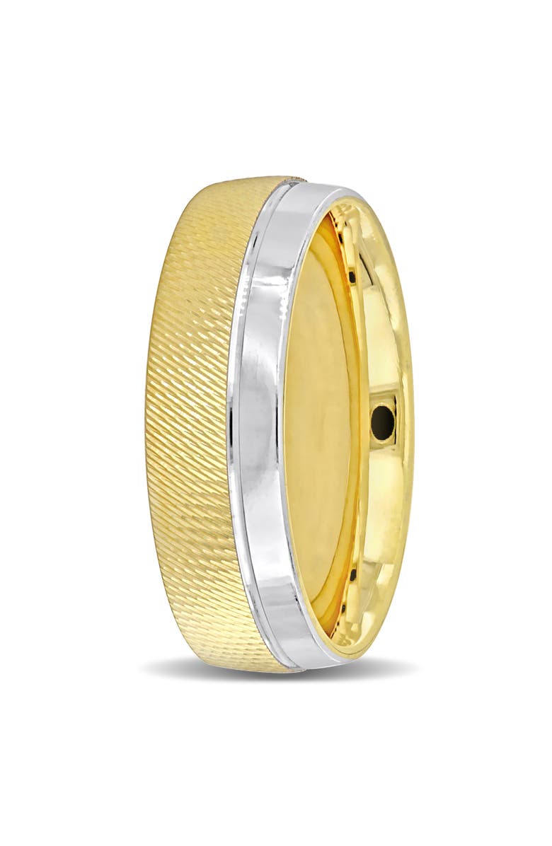 Julianna B. 6mm Textured Wedding Band 14k Two-Tone, Alternate, color, 14K Gold