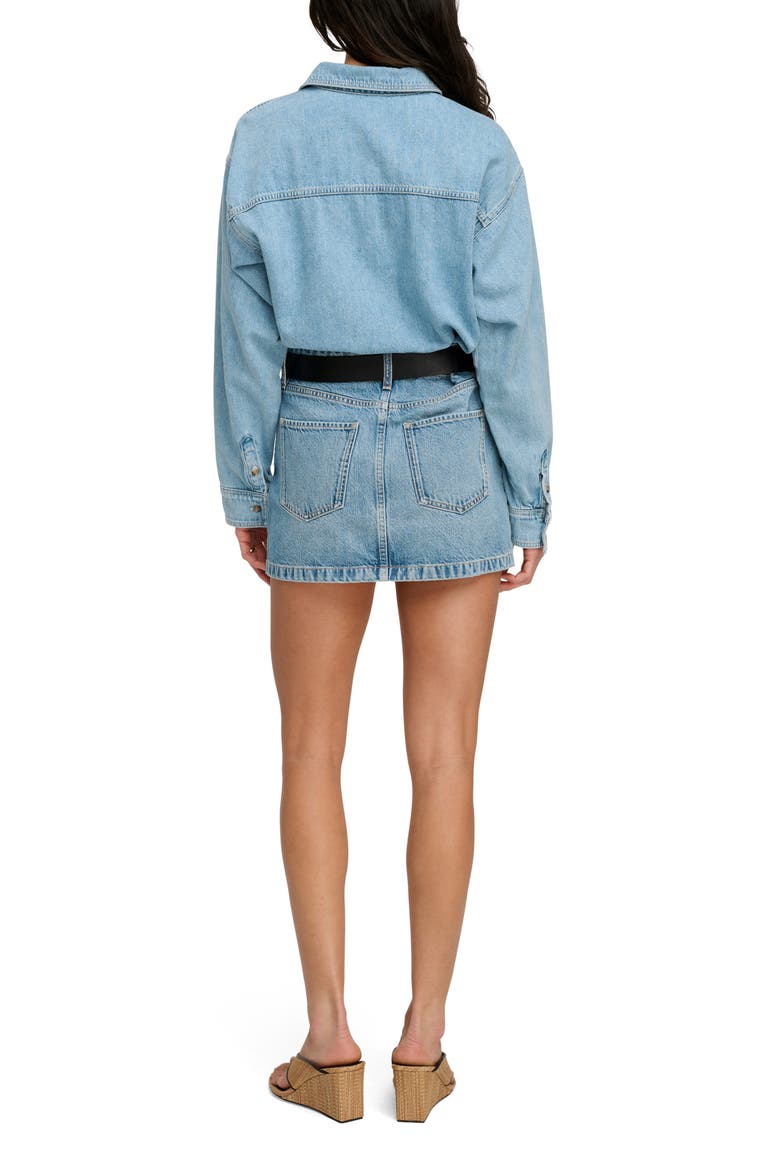 The Layla Denim Miniskirt, Alternate, color, MILOS