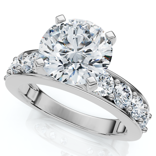 Bliss Diamond Certified 2.90ct Round Diamond Engagement Ring 14k Gold Or Platinum Lab Grown In 14k White Gold