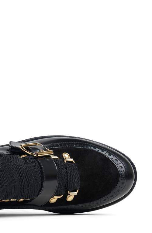 The Office Of Angela Scott Miss Clementine Lace-up Bootie In Black