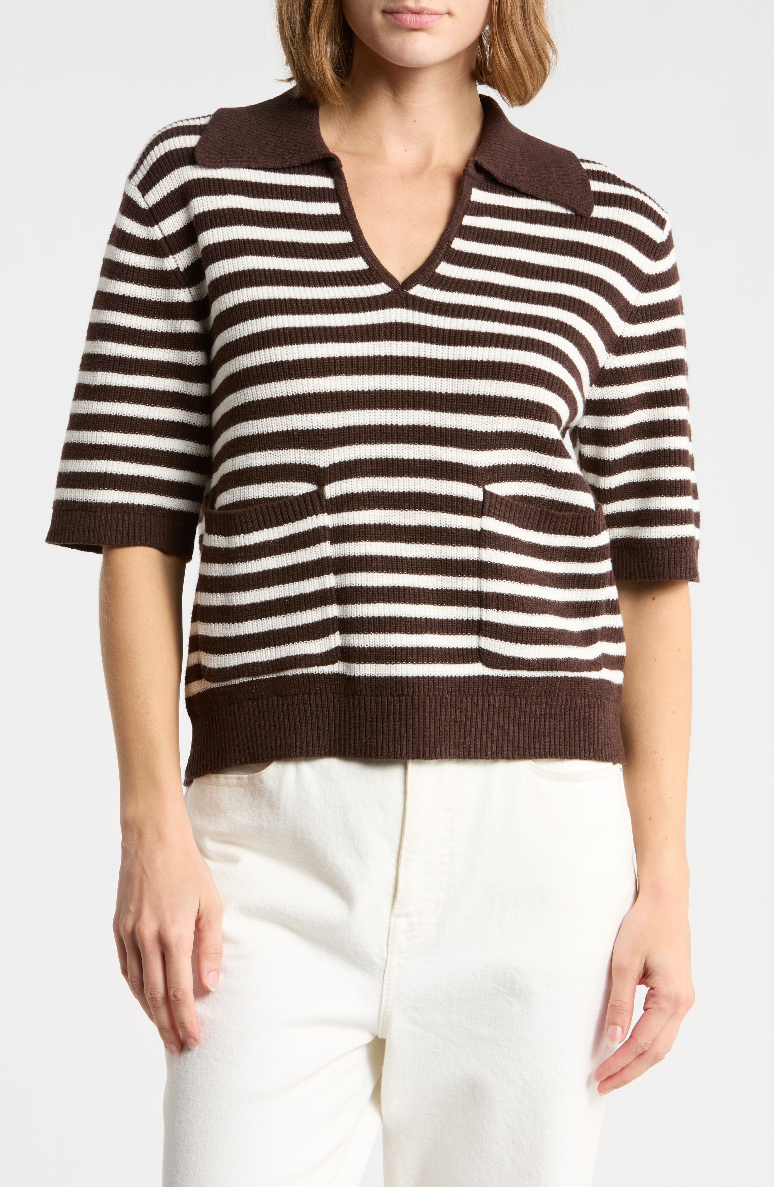 Collared Cotton Sweater