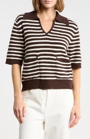 Sanctuary Collared Cotton Sweater