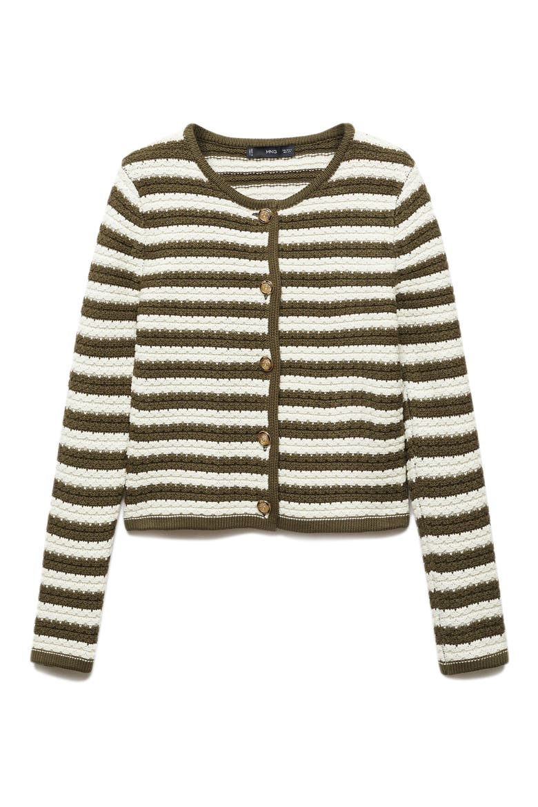 Stripe Cardigan, Alternate, color, KHAKI