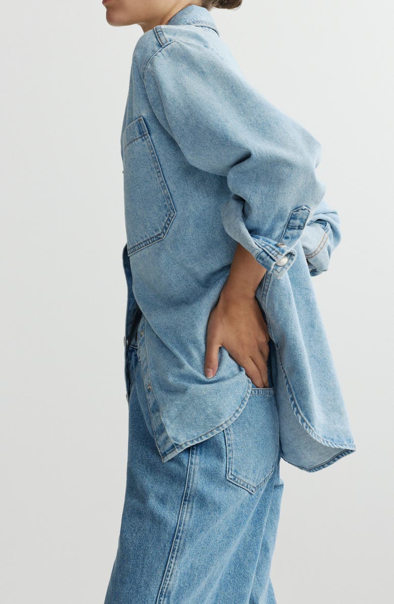 DL1961 Addison Snap Front Denim Overshirt, Alternate, color, 