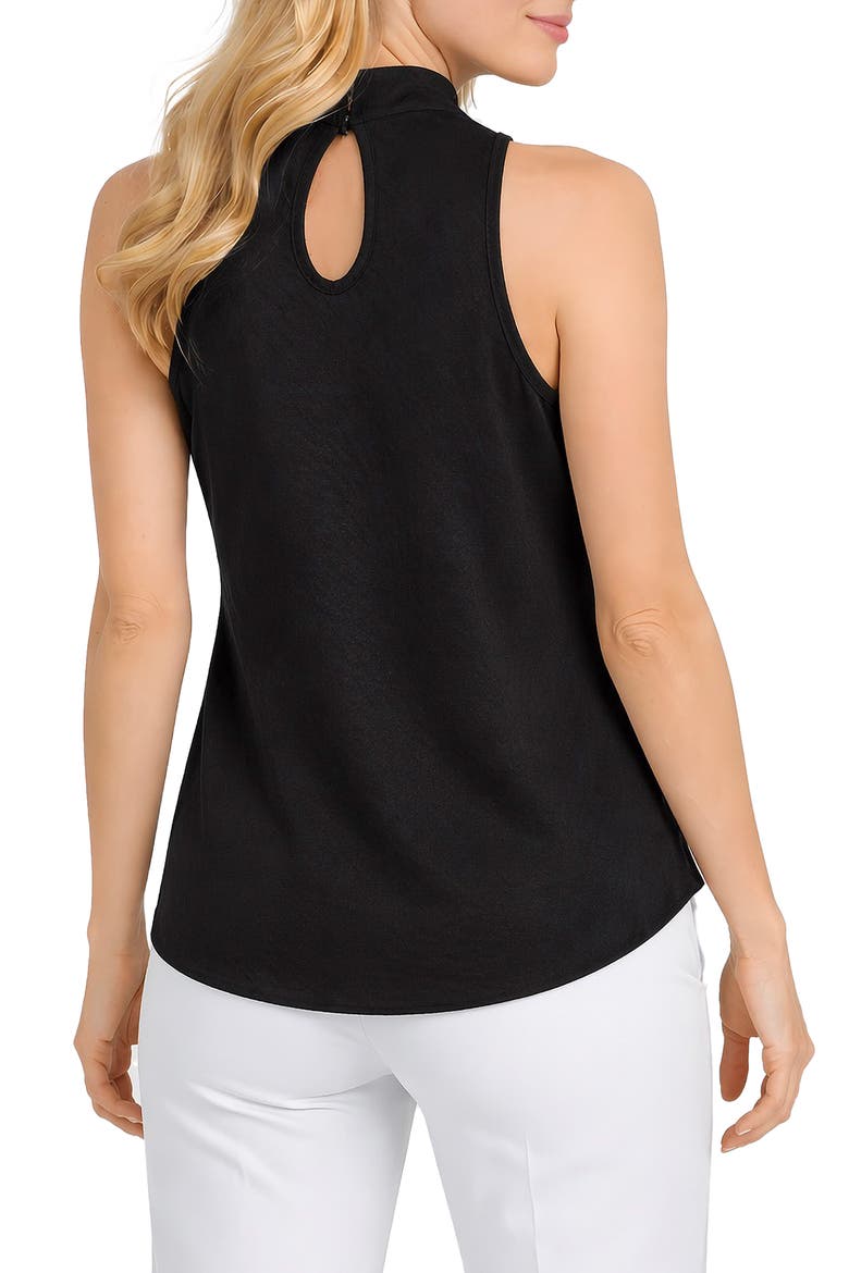High Cowl Neck Tank, Alternate, color, BLACK