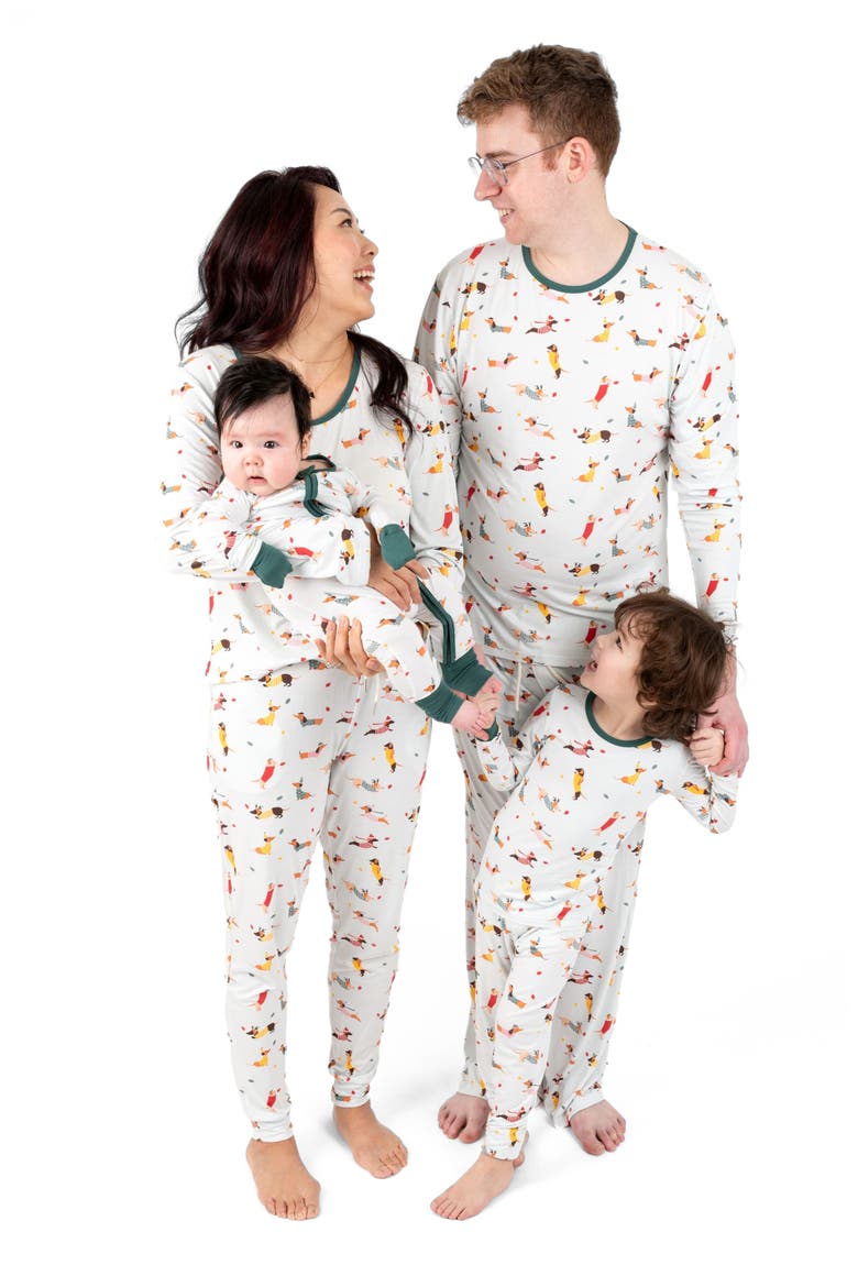 Kids Viscose Matching Family Holiday Pajama Sleeper, Reindeer & Polar Bear Prints, Alternate, color, Dogs