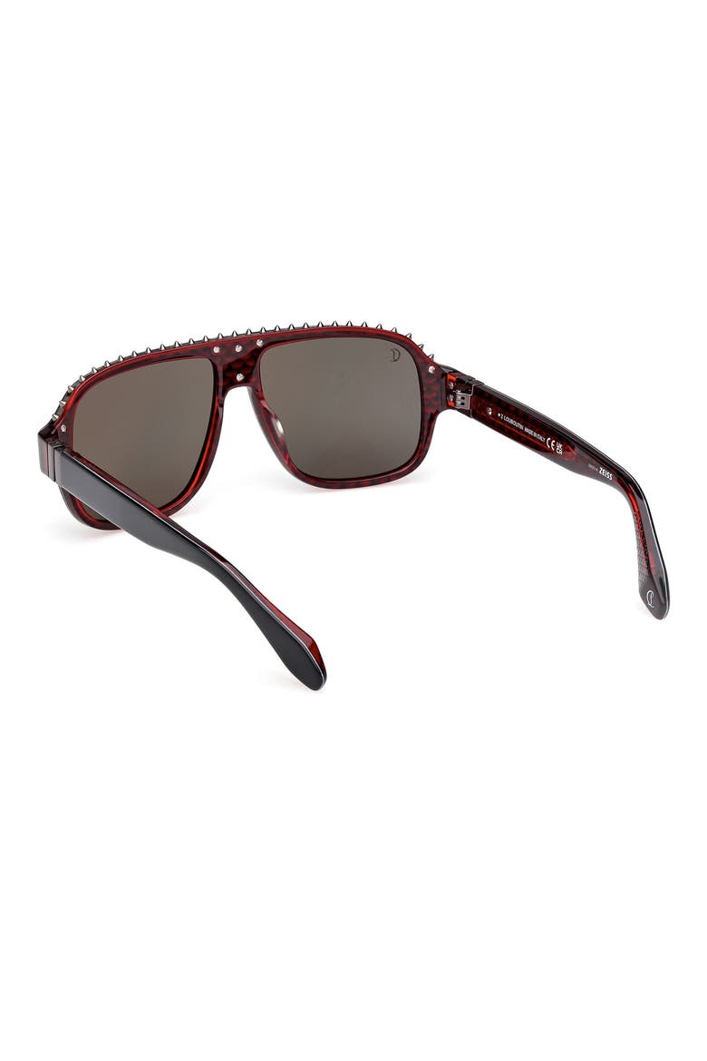 Roller 57mm Navigator Sunglasses, Alternate, color, BLACK RED / GUNMETAL / ZEISS