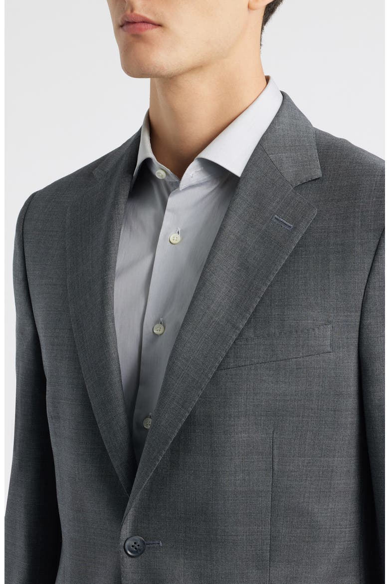 Hartford Classic Fit Charcoal Grey Glen Check Wool Suit, Alternate, color, CHARCOAL