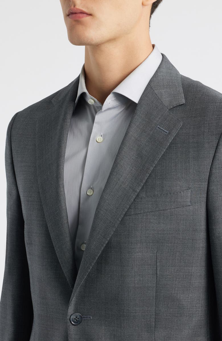 Peter Millar Hartford Classic Fit Charcoal Grey Glen Check Wool Suit, Alternate, color, Charcoal