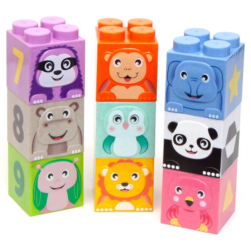 Roo Crew Cute Animal Construction Blocks 9pcs in Multicolored  product