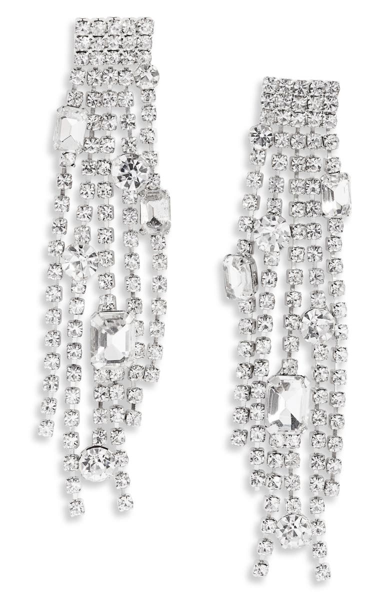 CRISTABELLE Fringe Post Earrings, Main, color, 