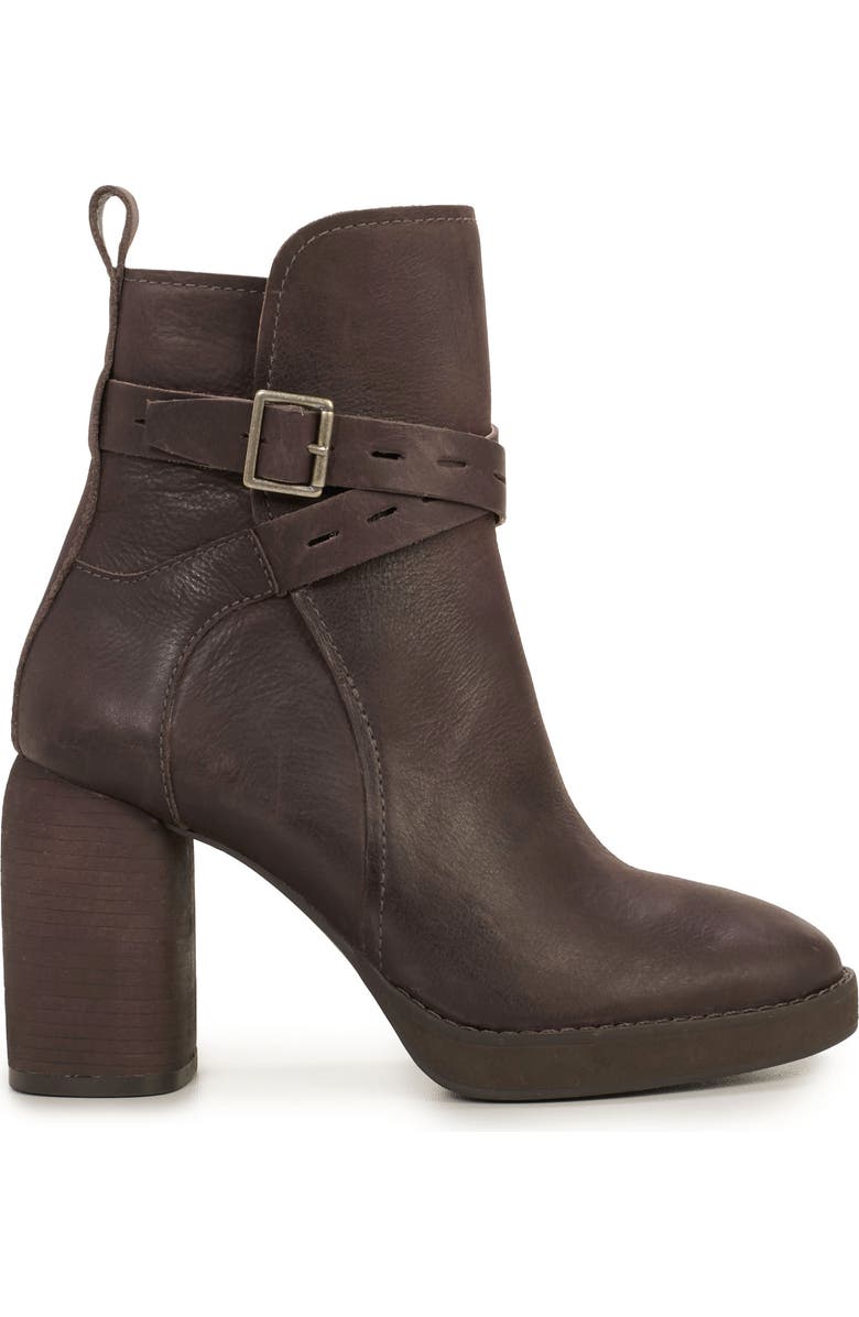 Lucky Brand Natesa Block Heel Bootie, Alternate, color, Chocolate Bzhwdy