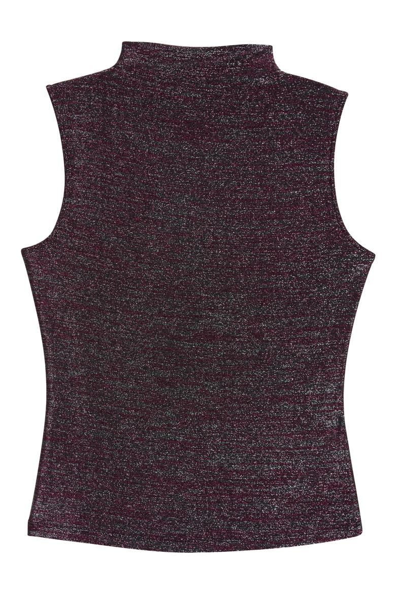 Alora Metallic Sleeveless Mock Neck Top, Alternate, color, SILVER PINK SPACE