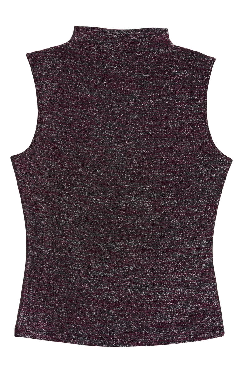 Veronica Beard Alora Metallic Sleeveless Mock Neck Top, Alternate, color, Silver Pink Space
