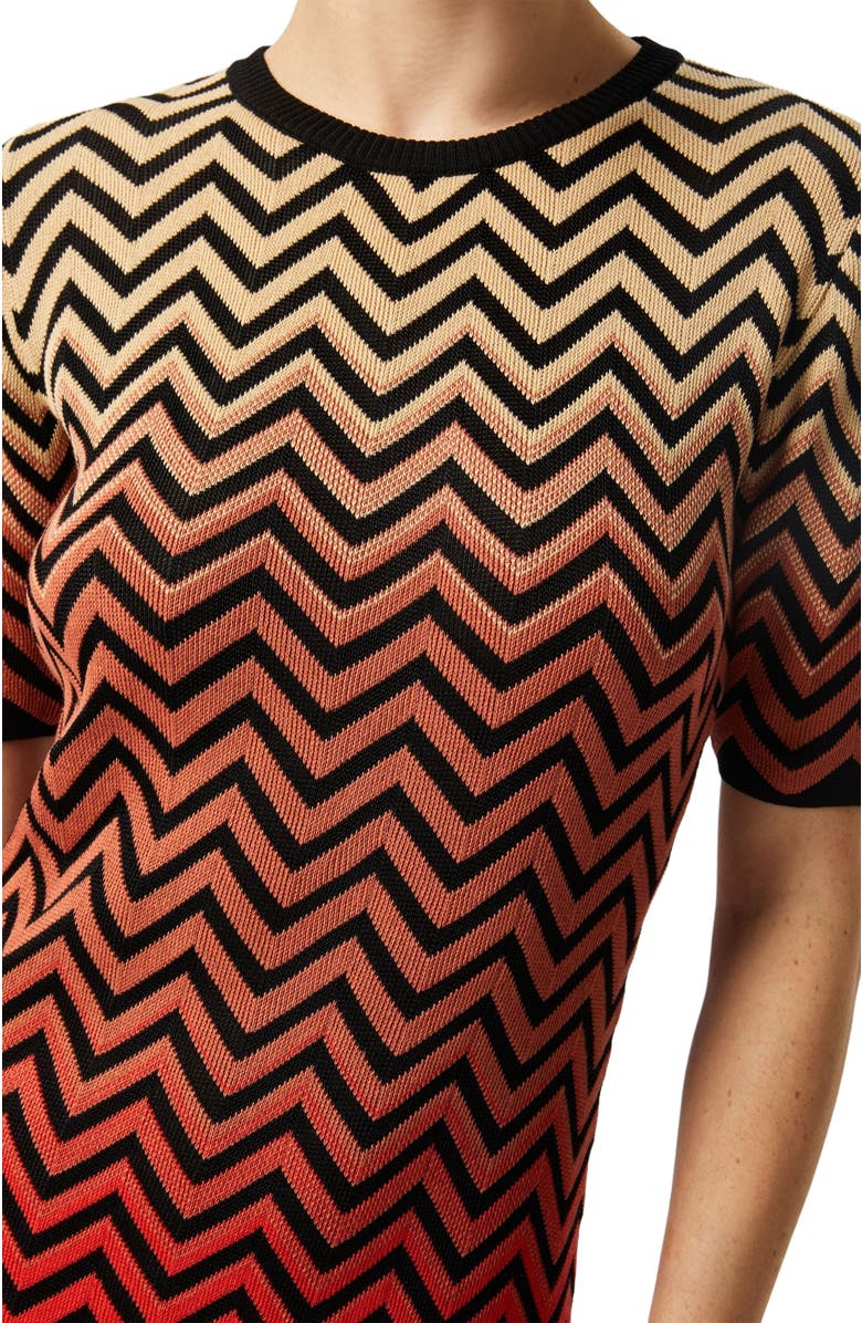 Missoni Dégradé Chevron Motif Midi Dress, Alternate, color, Multicoloured