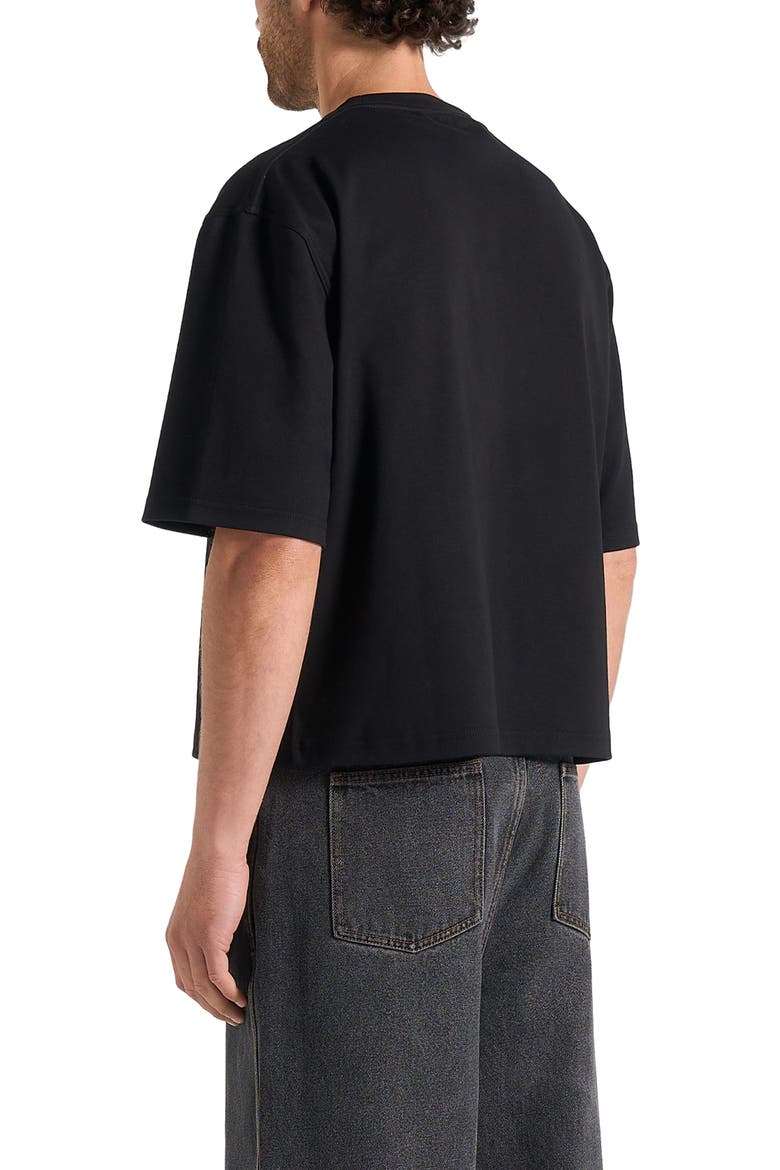 Leon Boxy Cropped T-Shirt, Alternate, color, Black