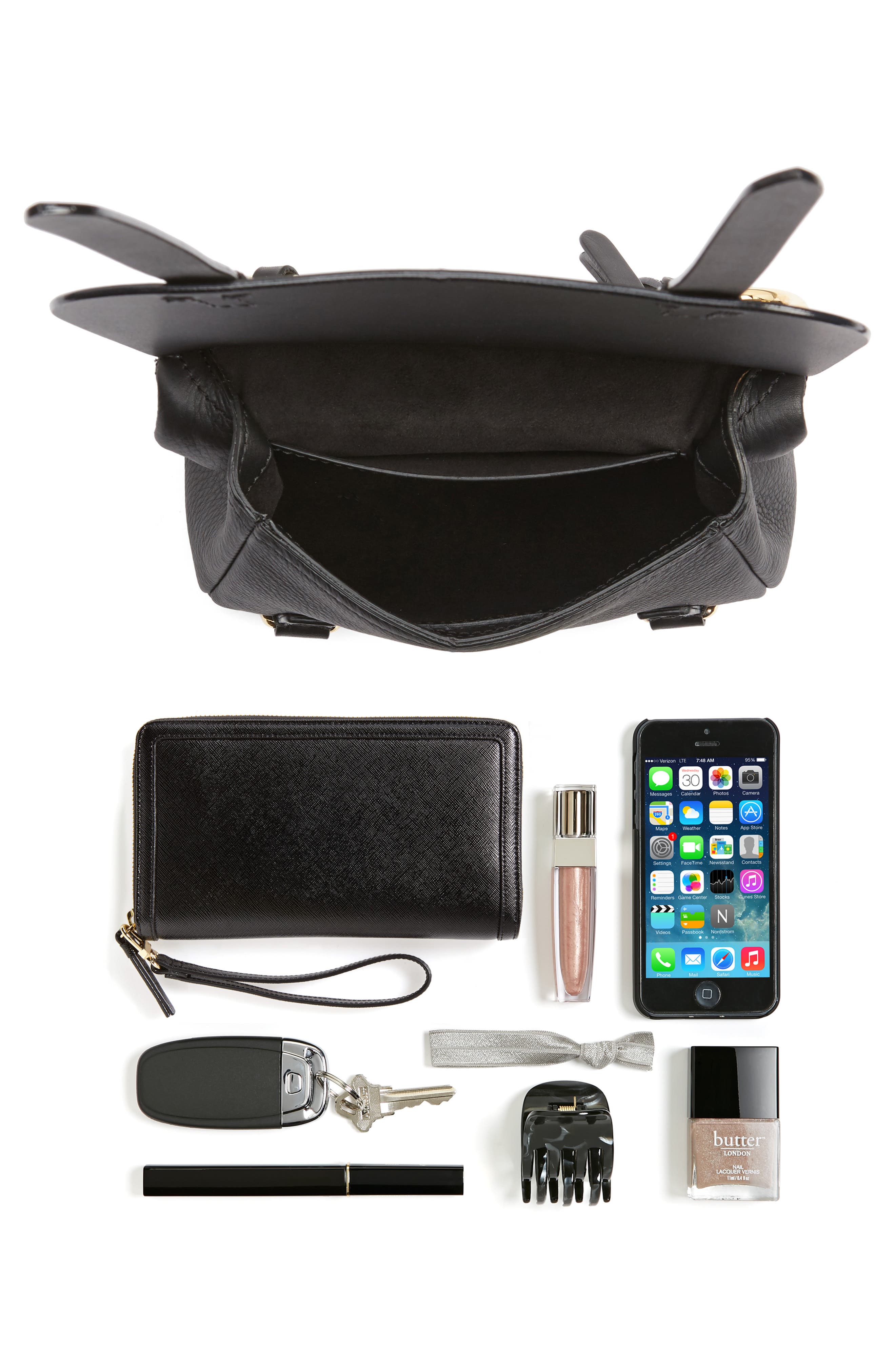 Burberry Bridle Leather Shoulder Bag, Alternate, color, 