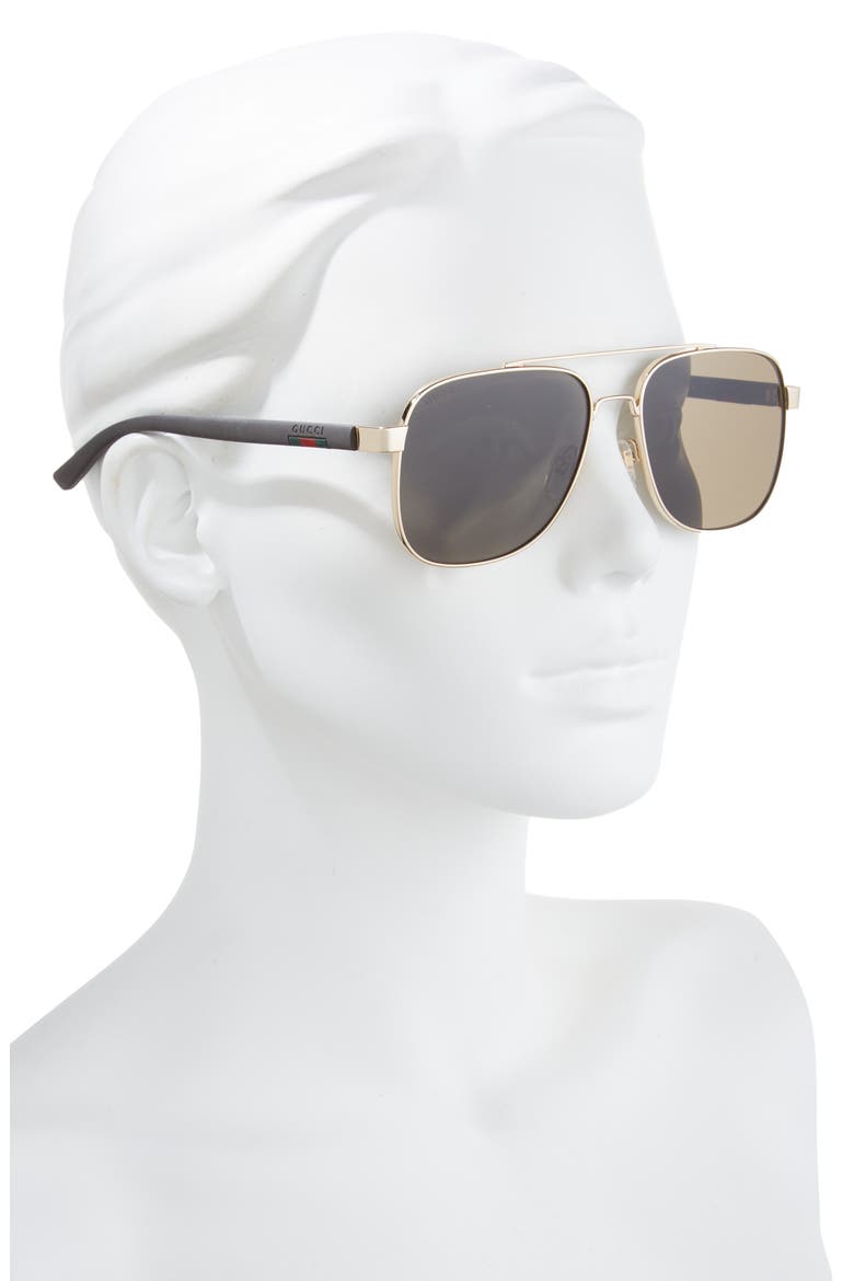 Aviator Sunglasses, Alternate, color, GOLD BROWN