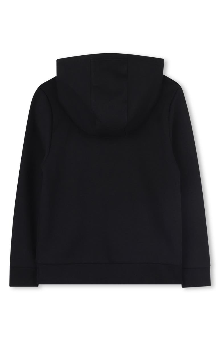 BOSS Kidswear Kids' Cotton Blend Pullover Hoodie, Alternate, color, Black