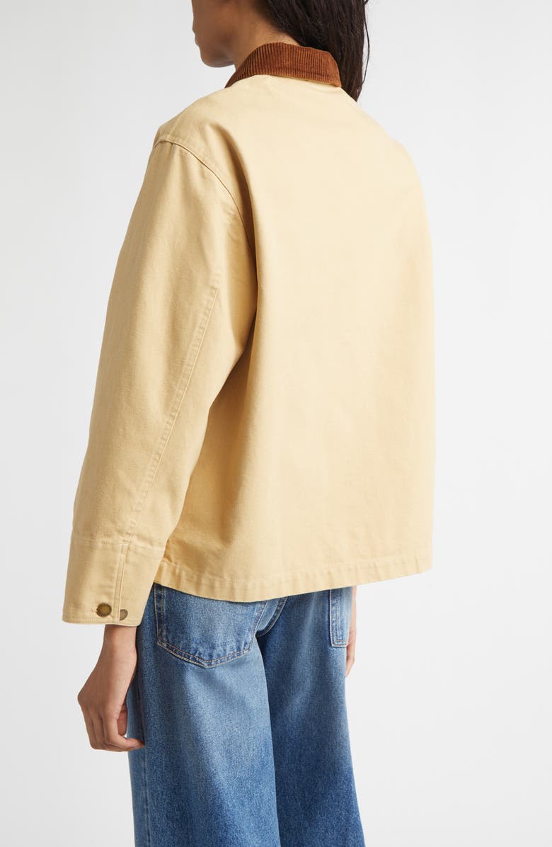 Sporty & Rich Cotton Painters Jacket, Alternate, color, Tan