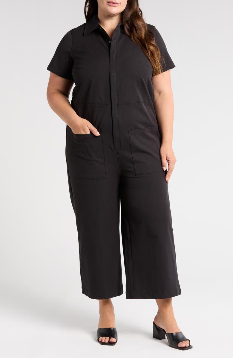 Universal Standard Kate Twill Jumpsuit, Main, color, Black