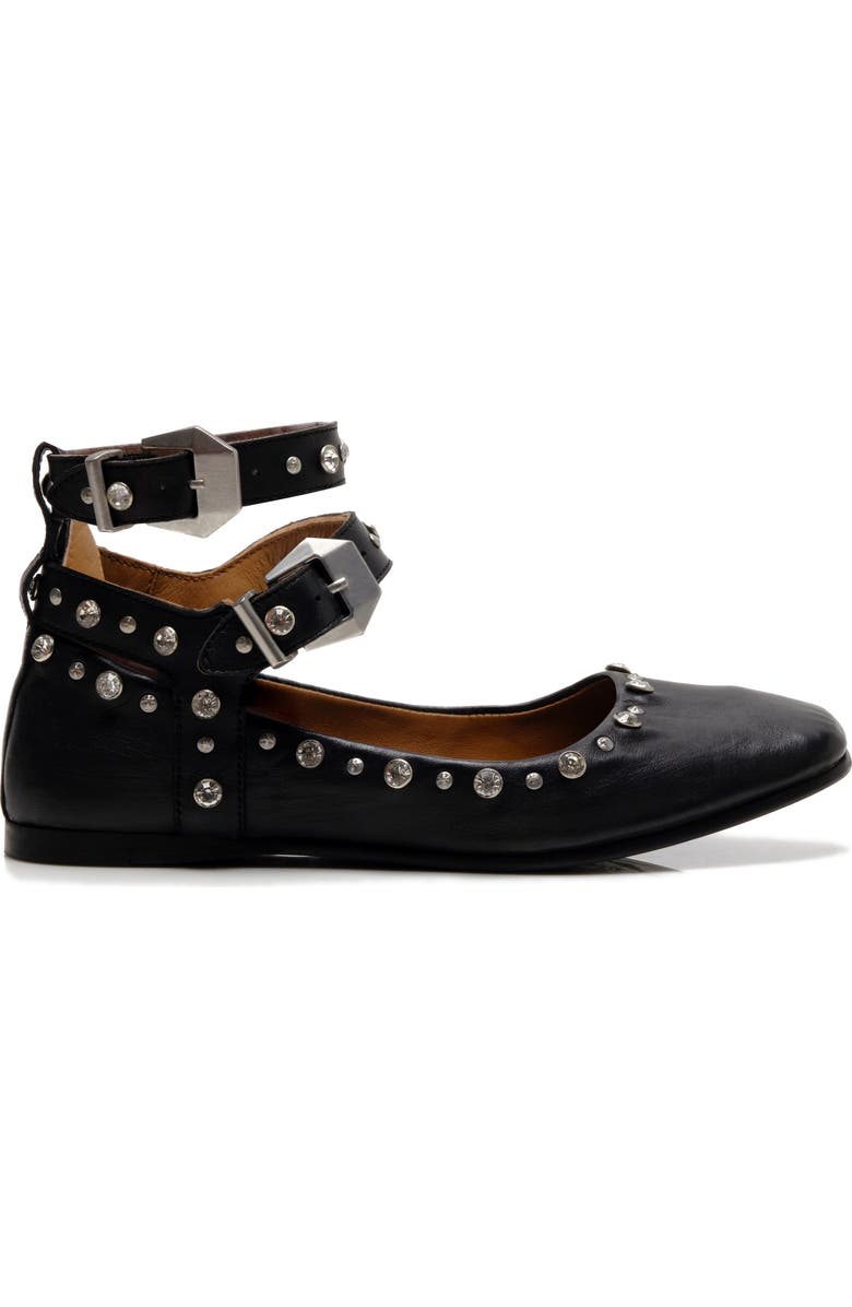 Free People Mystic Diamante Ankle Strap Flat, Alternate, color,