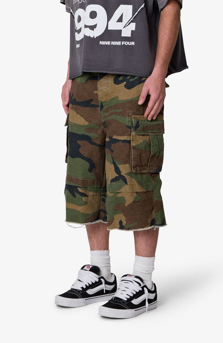 mnml Ultra Baggy Cargo Shorts, Alternate, color, Camo