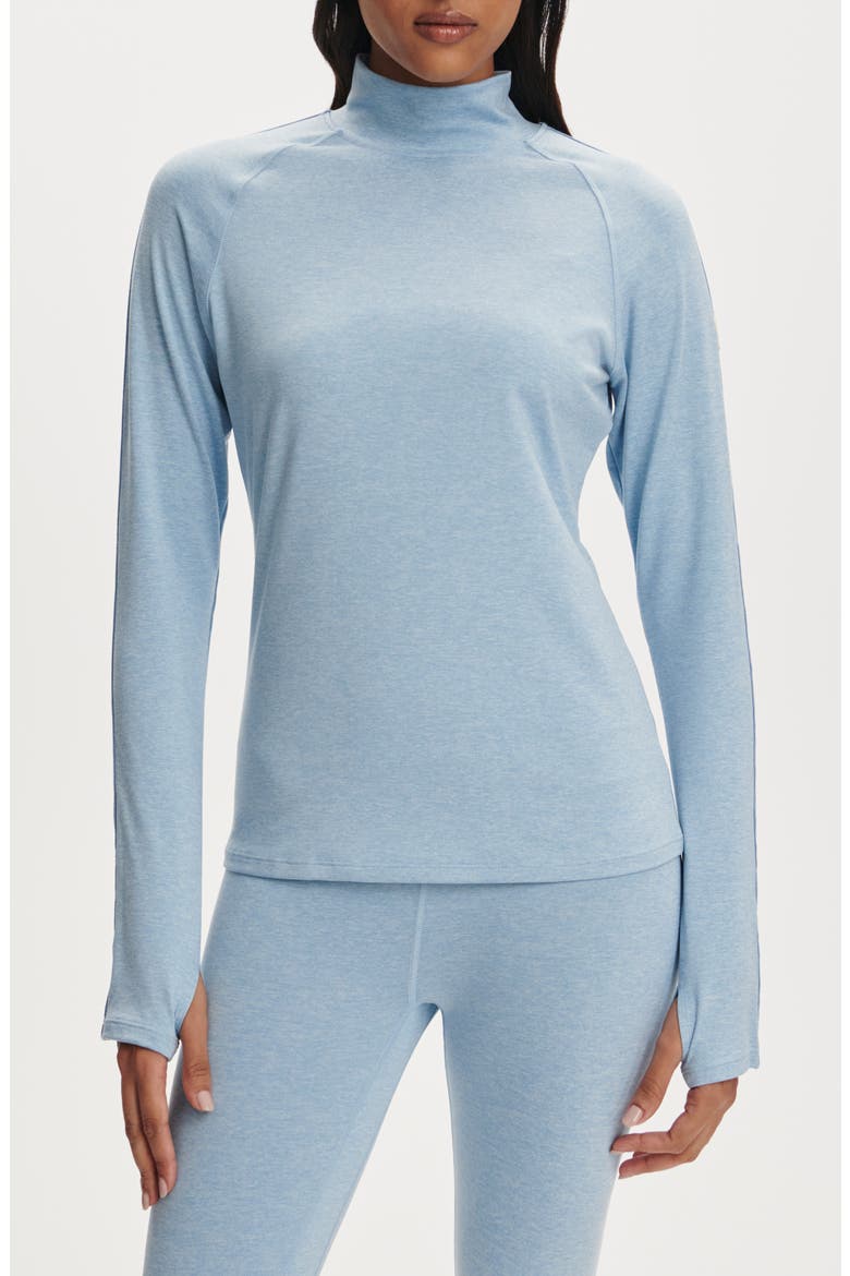 Always Warm Mock Neck Base Layer Top, Main, color, GLACIER MARL