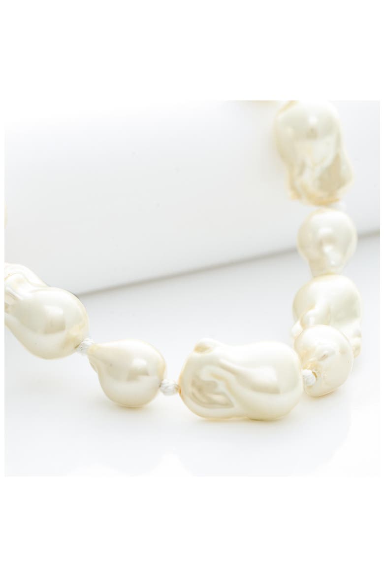 Baroque Faux Pearl Necklace, Alternate, color, PEARL