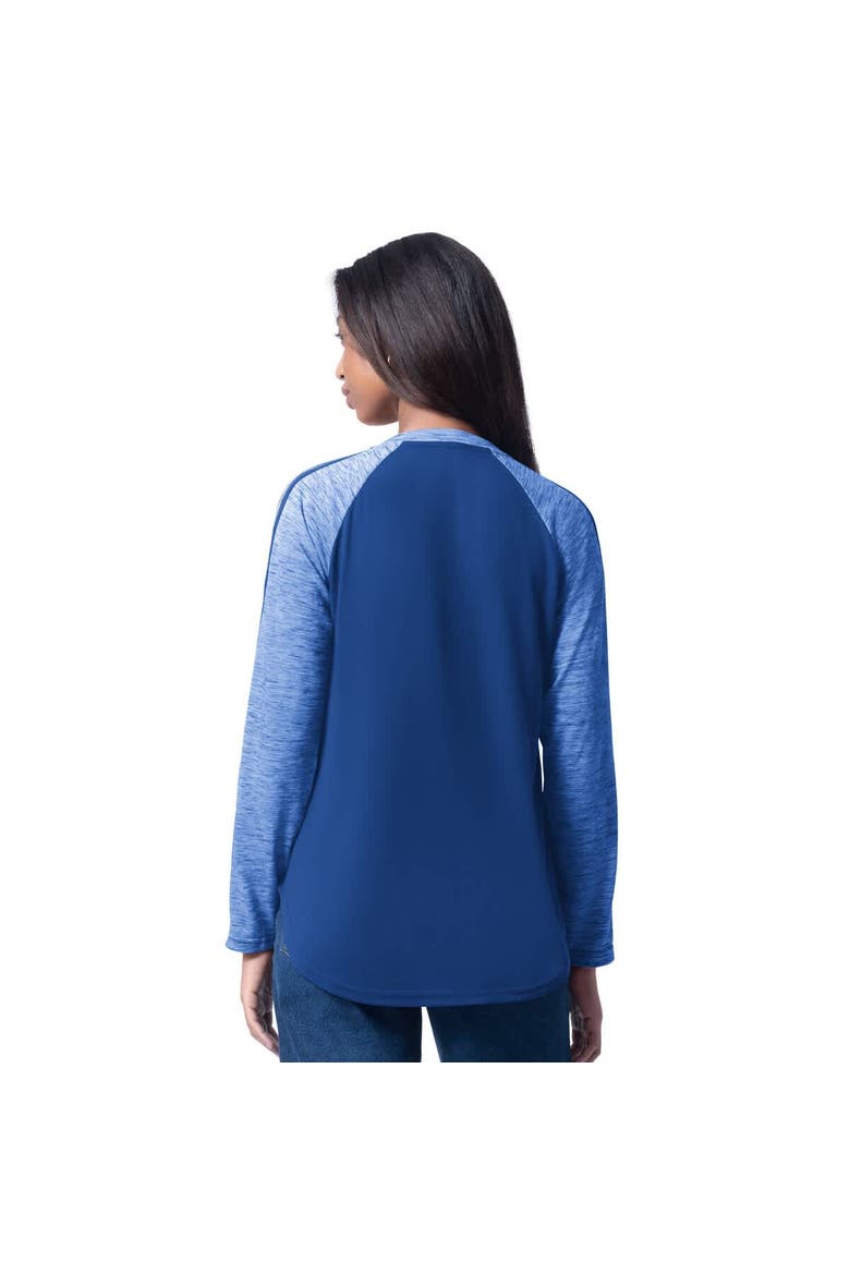 Women's G-III 4Her by Carl Banks Royal Los Angeles Dodgers Top Dog Raglan Long Sleeve V-Neck T-Shirt, Alternate, color, Royal