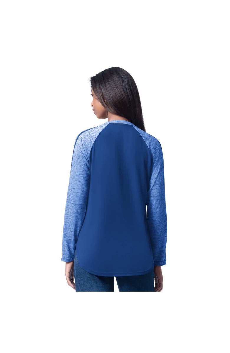 G-III 4HER BY CARL BANKS Women's G-III 4Her by Carl Banks Royal Los Angeles Dodgers Top Dog Raglan Long Sleeve V-Neck T-Shirt, Alternate, color, Royal