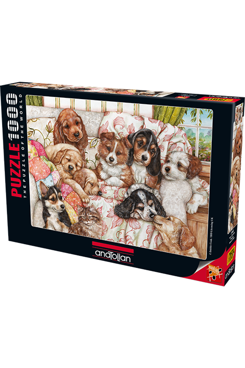 Puppies 1000 piece Jigsaw Puzzle for Adults, Main, color, Multicolor