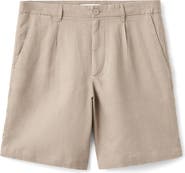 MANGO Linen & Cotton Bermuda Shorts
